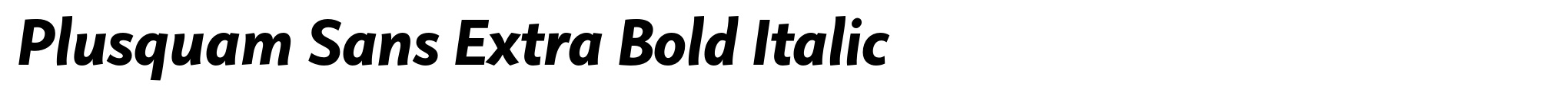 Plusquam Sans Extra Bold Italic image